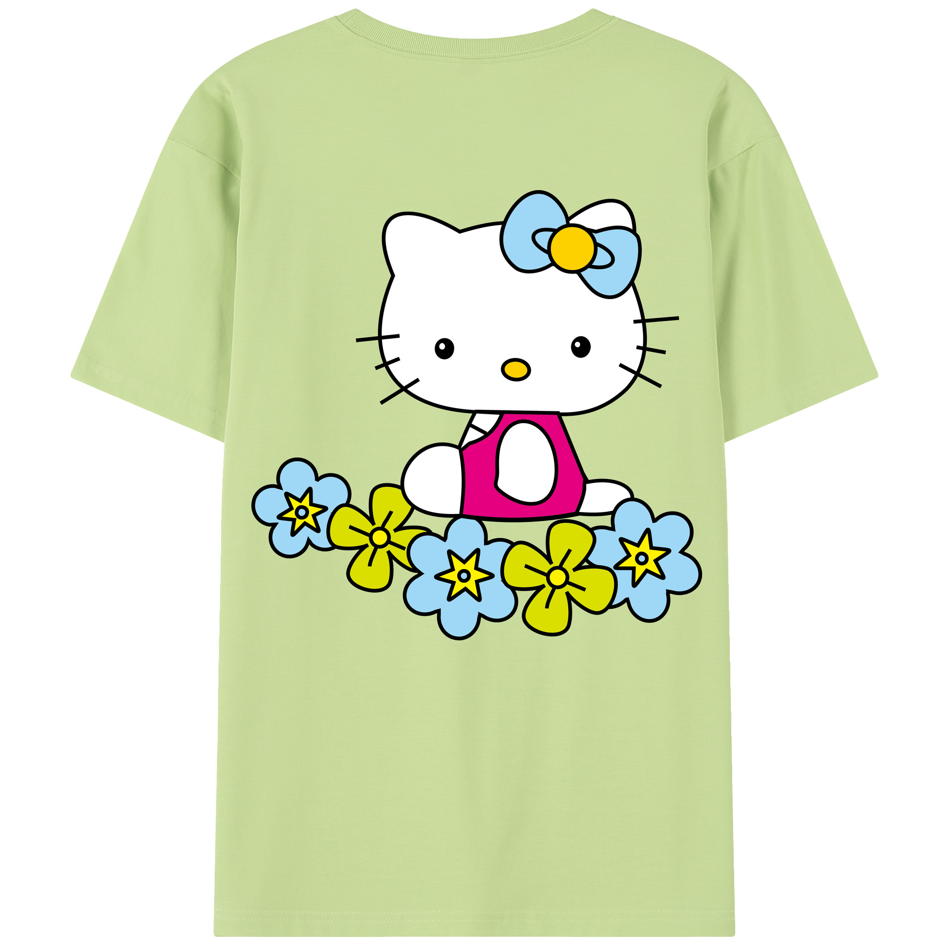 （画像用） Hello Kitty ハローキティ 綿100％半袖Tシャツ（背面プリント）